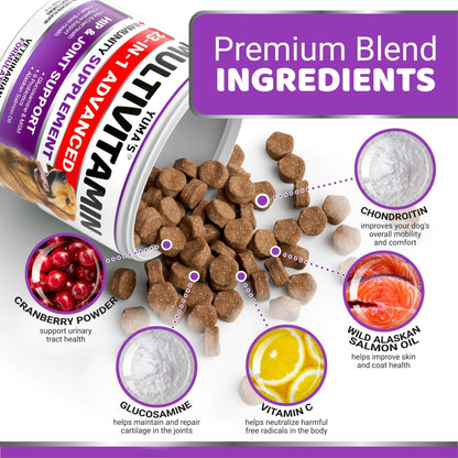 Dog Multivitamin Chewable with Glucosamine - 170 Treats