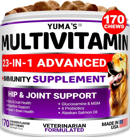 Dog Multivitamin Chewable with Glucosamine - 170 Treats